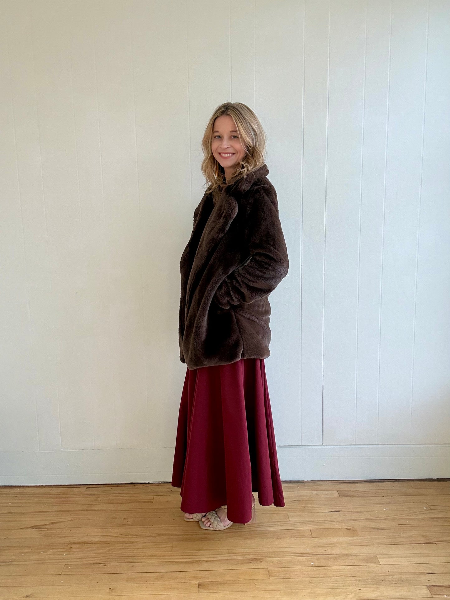 Chocolate Faux Fur Jacket