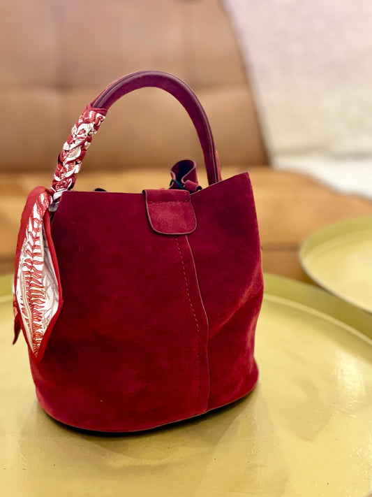 Blair Bucket Bag (Burgundy)