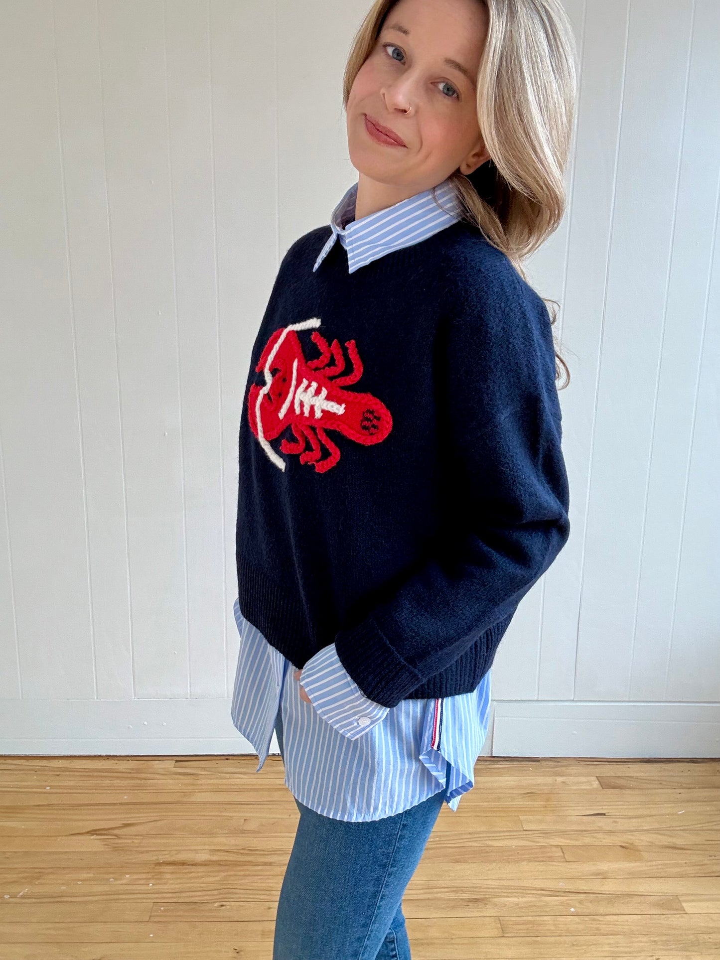 Lobster Alert Sweater (Navy)