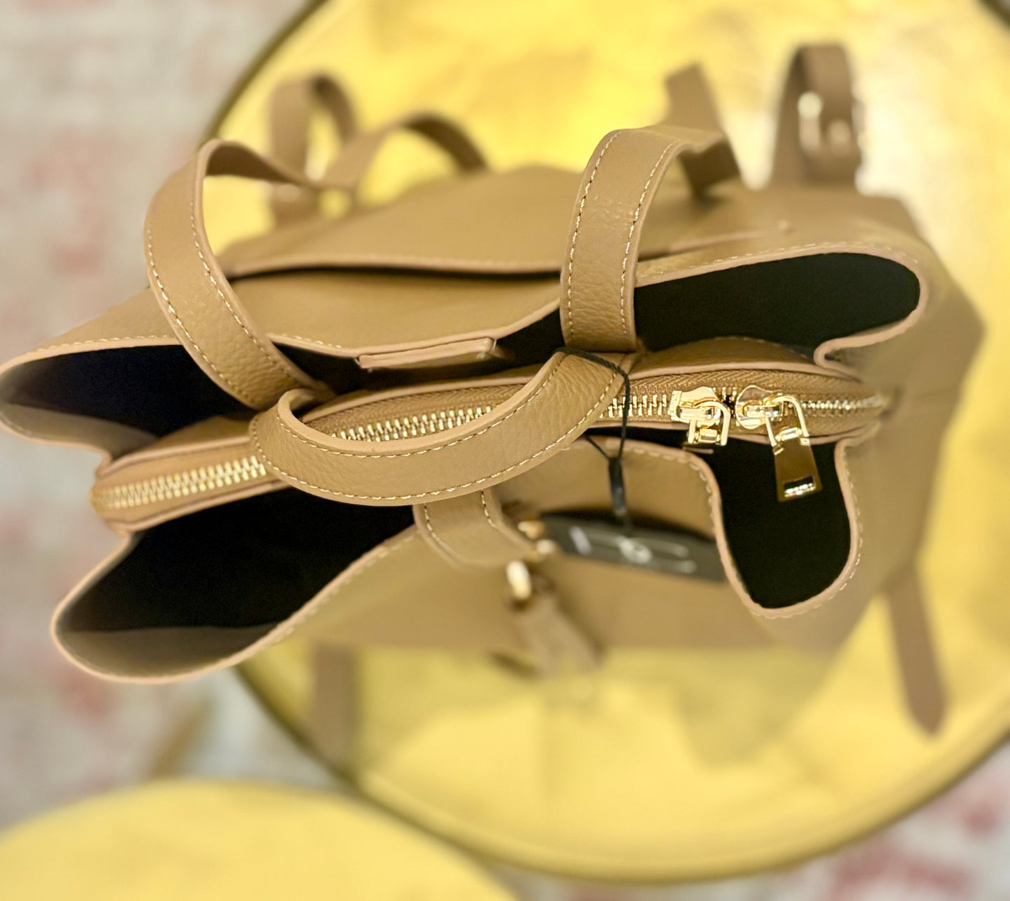 Simone Backpack Purse (Camel)