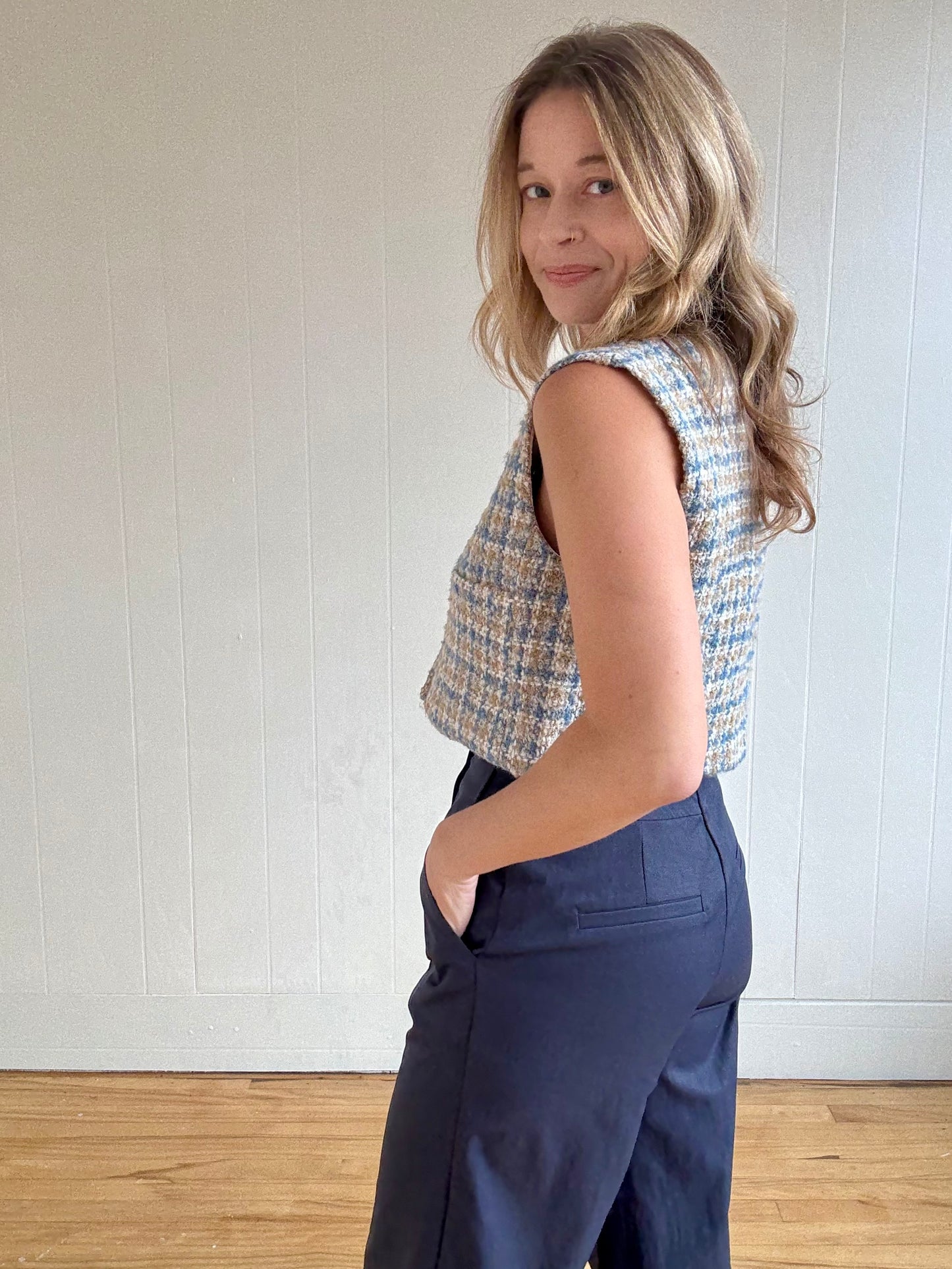 Marine Button Front Pant