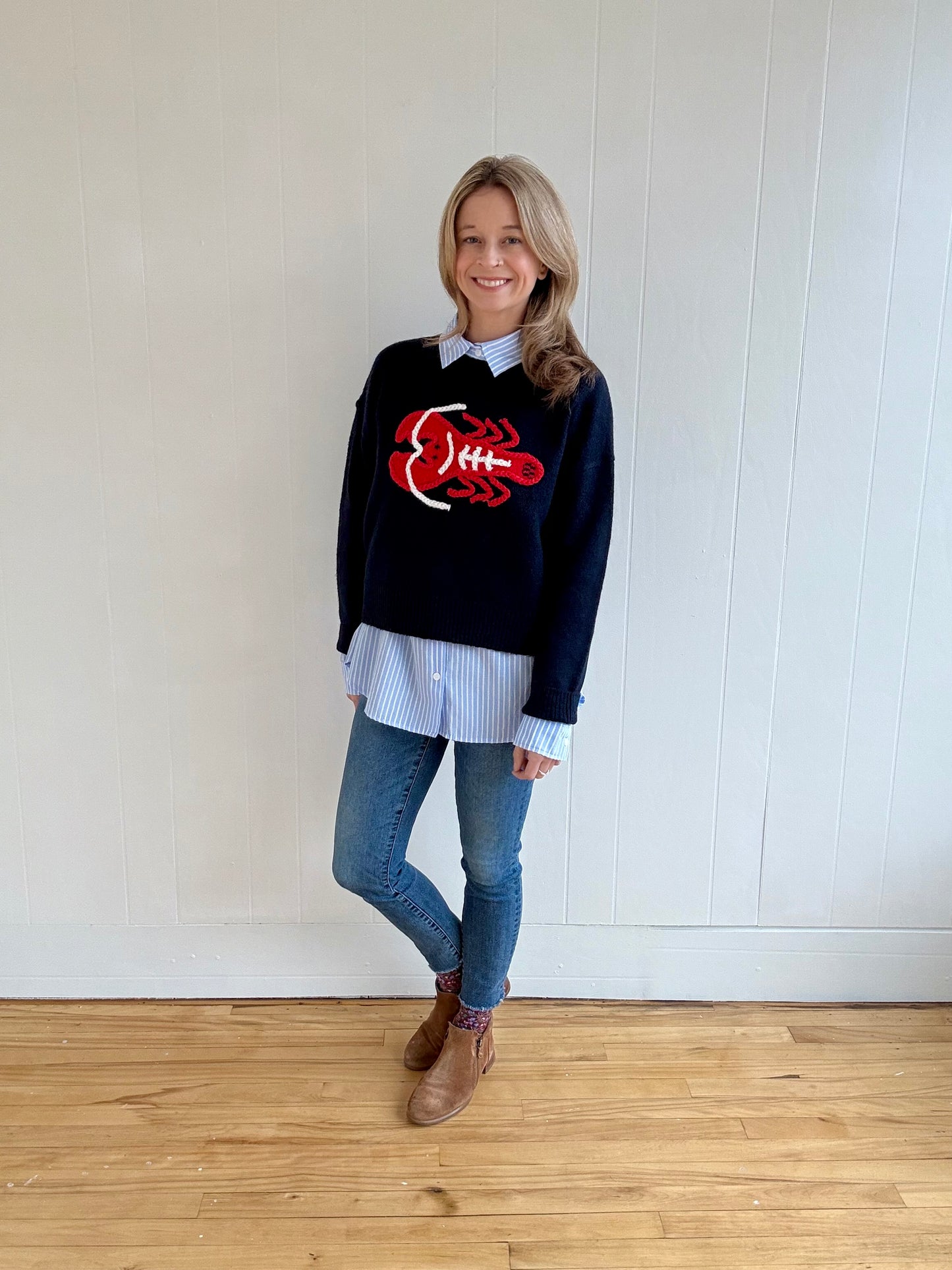 Lobster Alert Sweater (Navy)