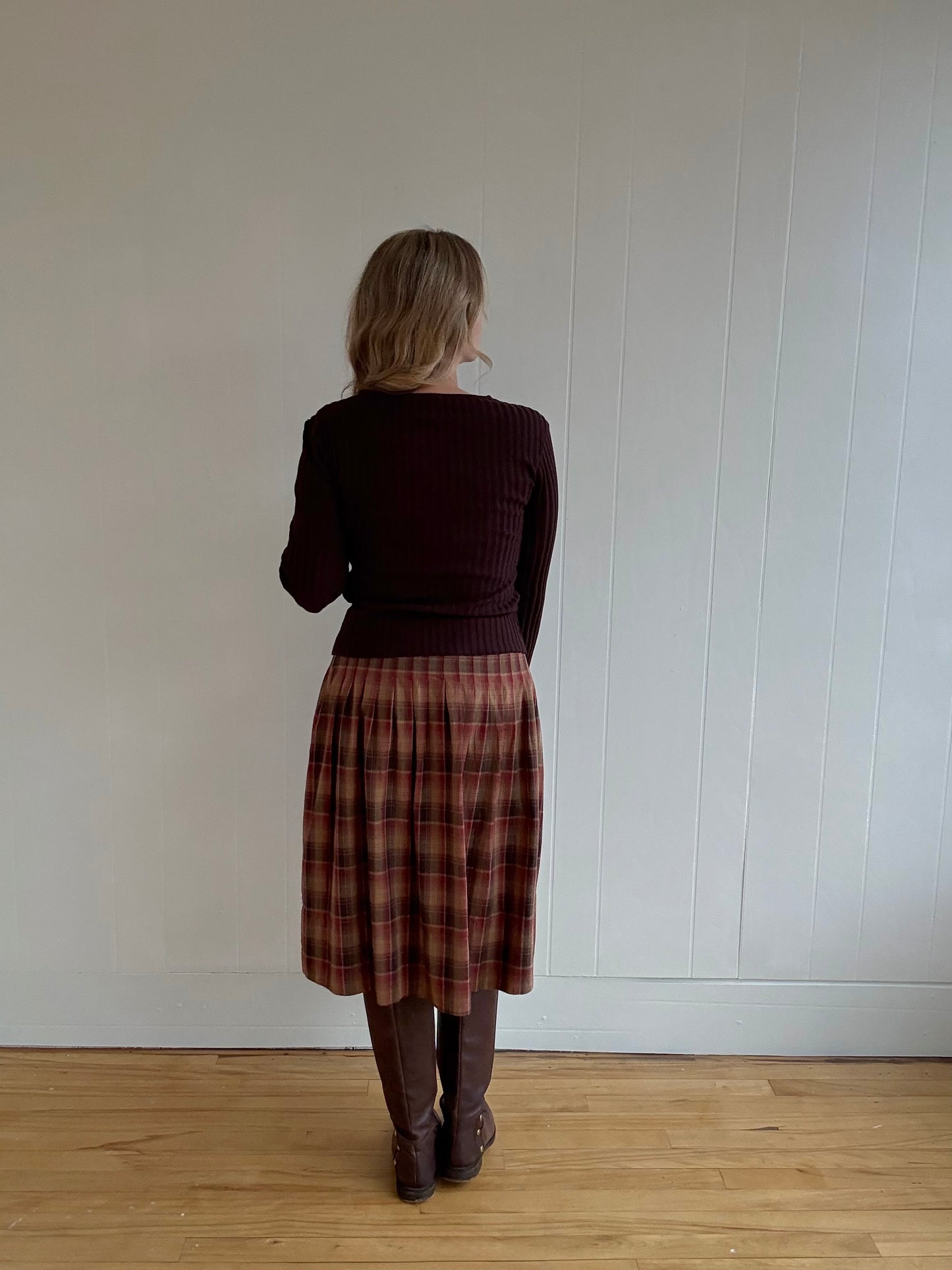 Sophie Knit Button Top (Brown)