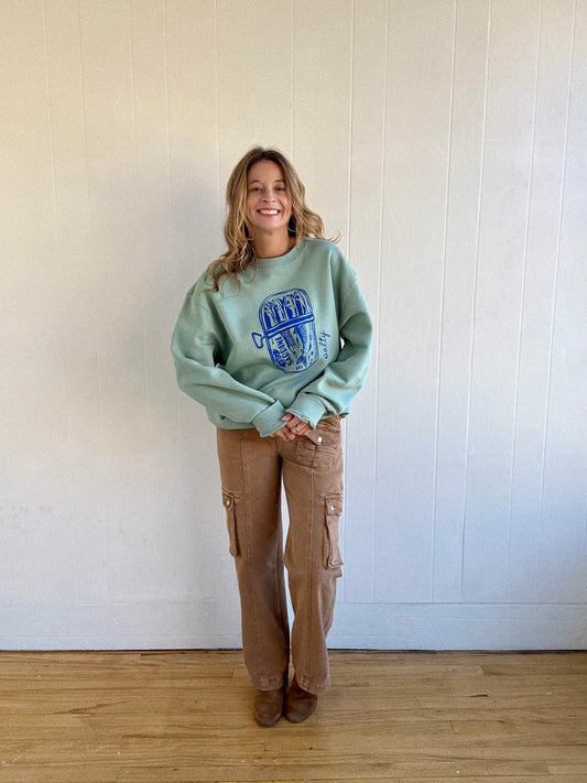 Salty Sardines Sweatshirt (Sea Green)