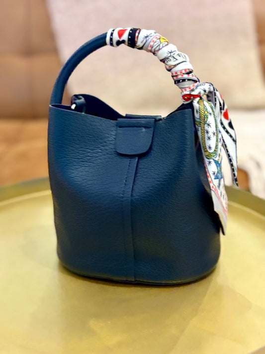 Blair Bucket Bag (Navy)