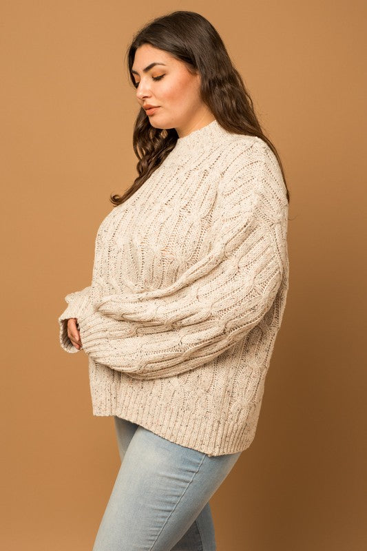Mila Cable Sweater (Plus)