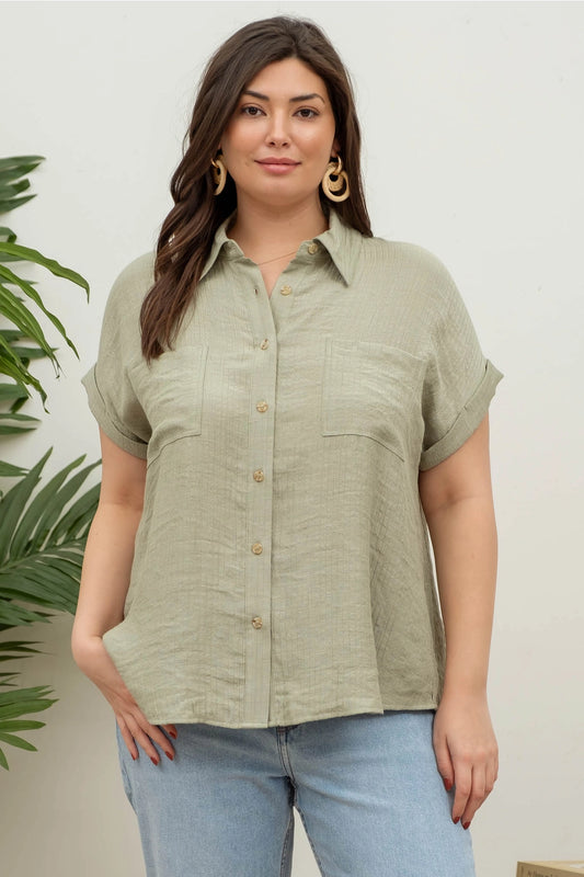 Nell Top (Plus) Olive