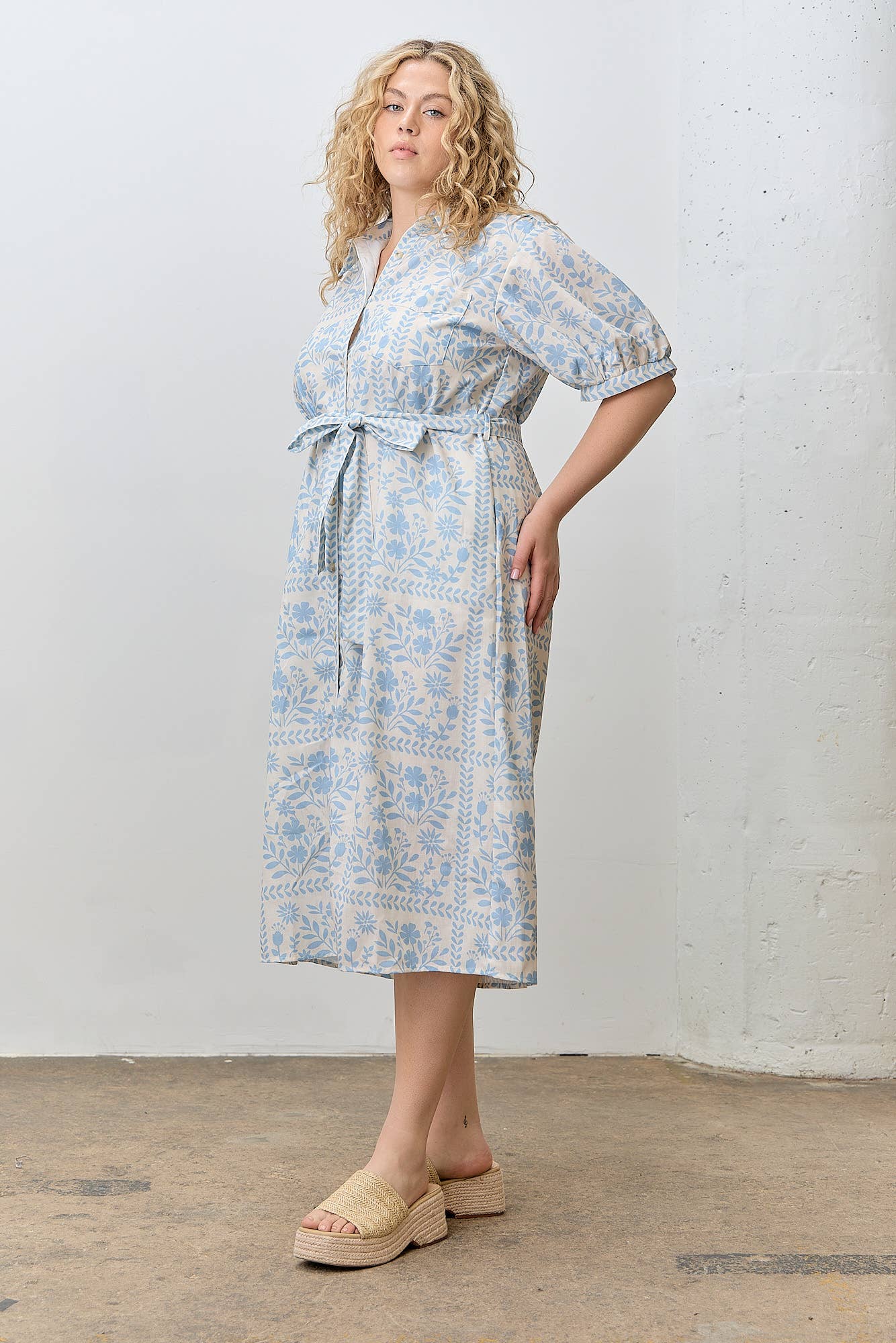 Lacey Shirt Dress (Plus)