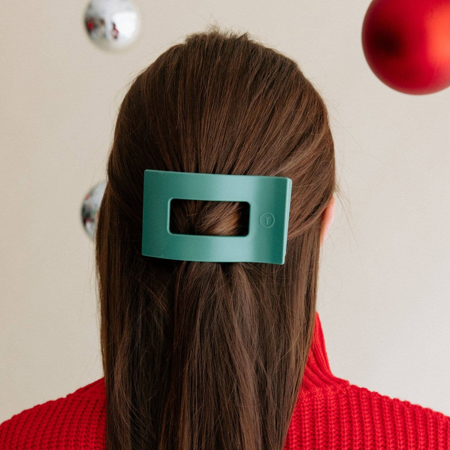Flat Rectangle Hair Clip | Fir Real | Medium