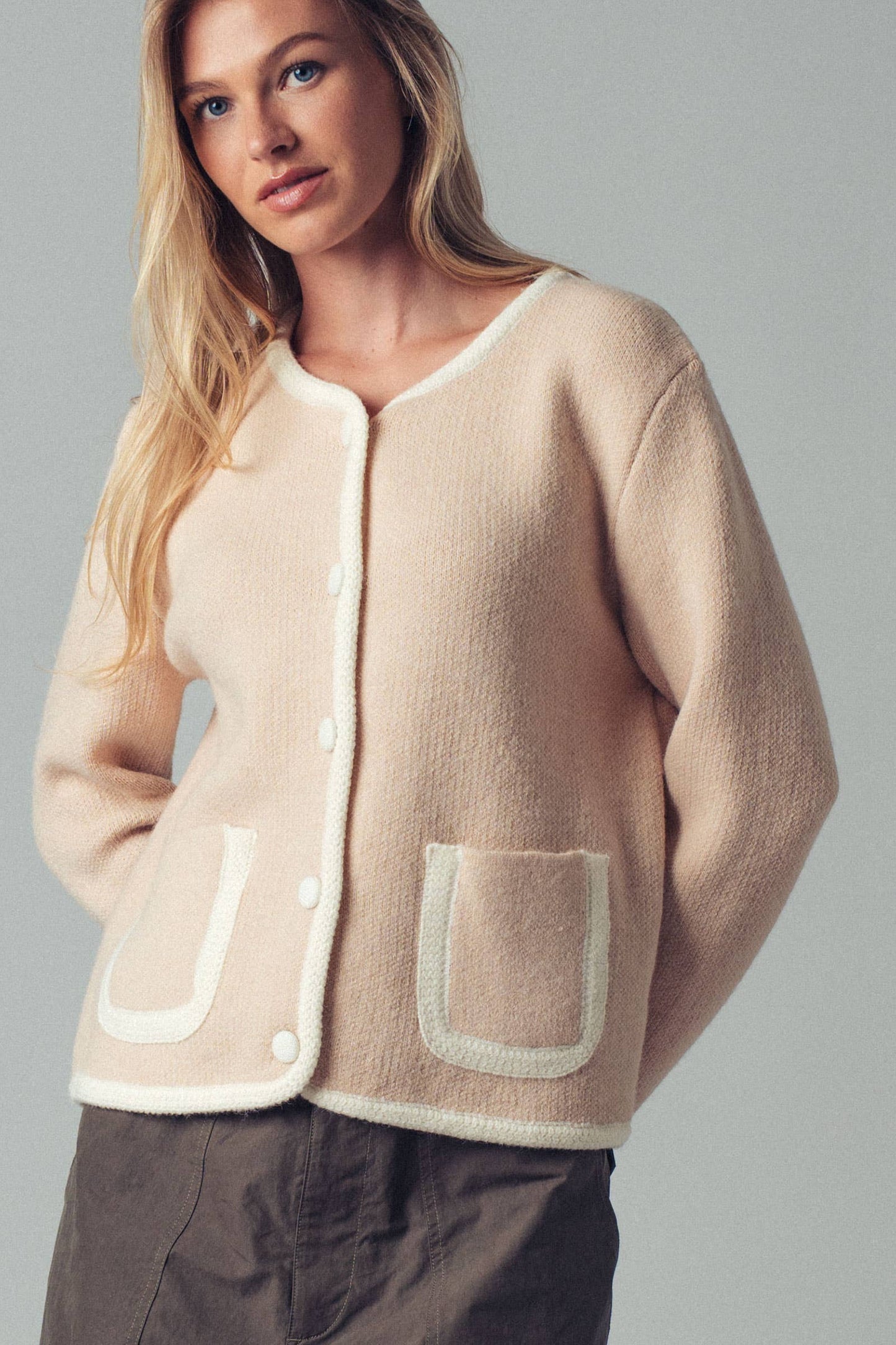 Thea Patch Pocket Cardigan