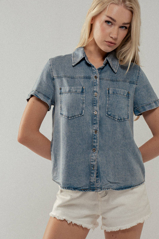 Gemini Denim Top