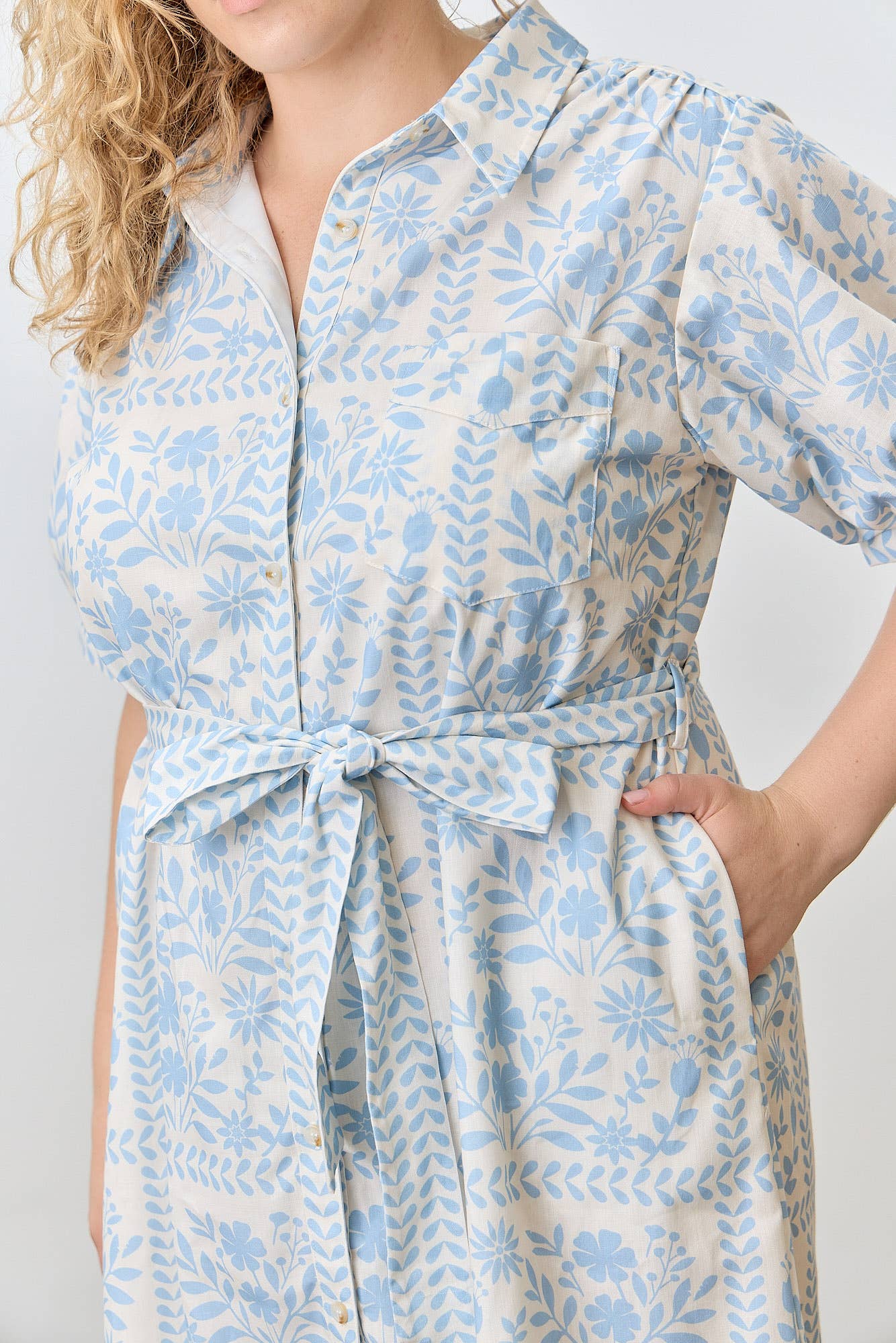 Lacey Shirt Dress (Plus)