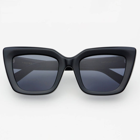 Portofino Acetate Oversized Cat Eye Sunglasses, Black