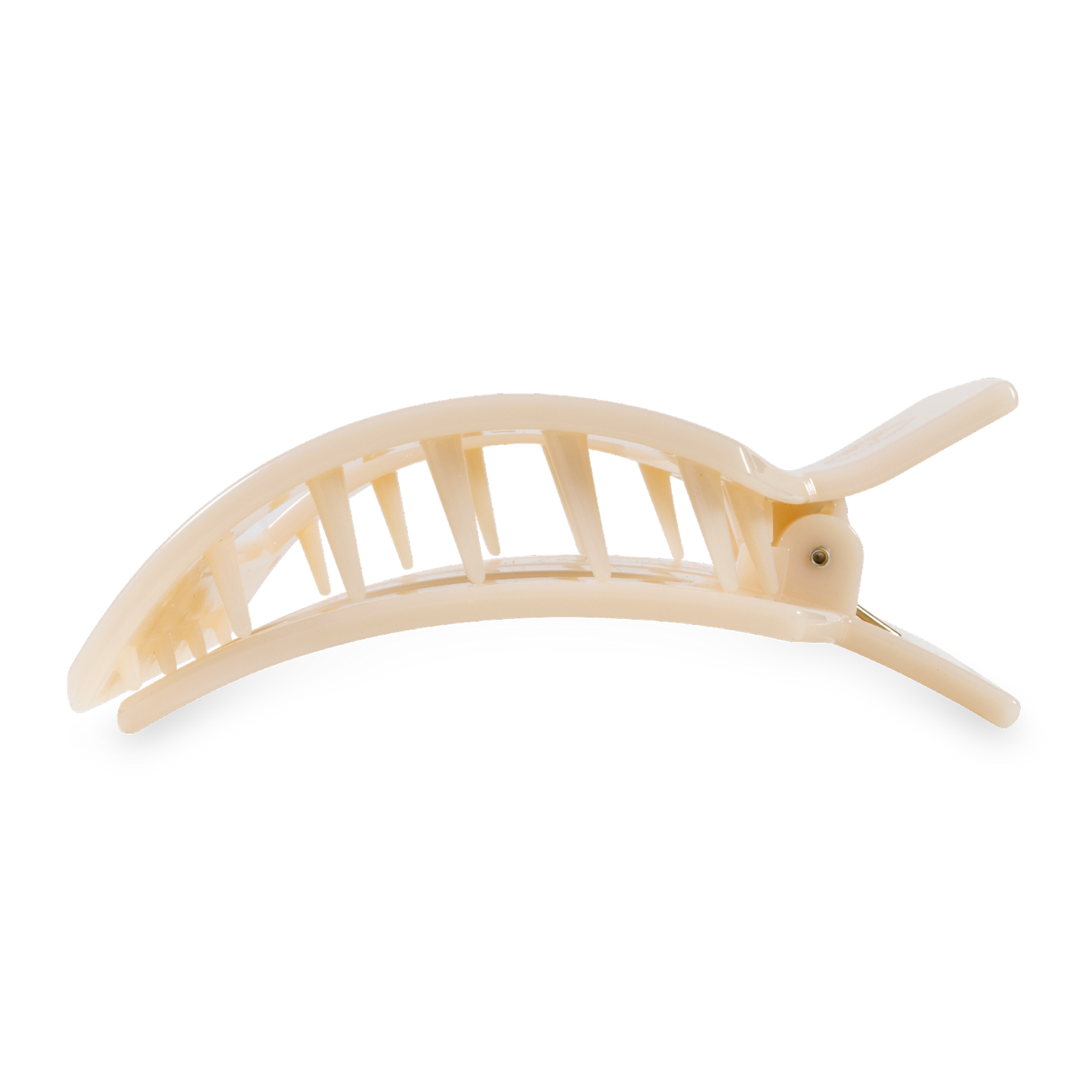 Almond Beige Square Flat Hair Clip, Large