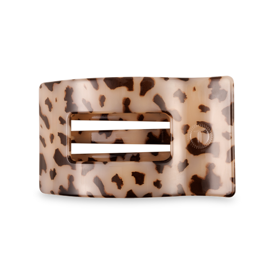 Blonde Tortoise Flat Rectangle Hair Clip, Medium