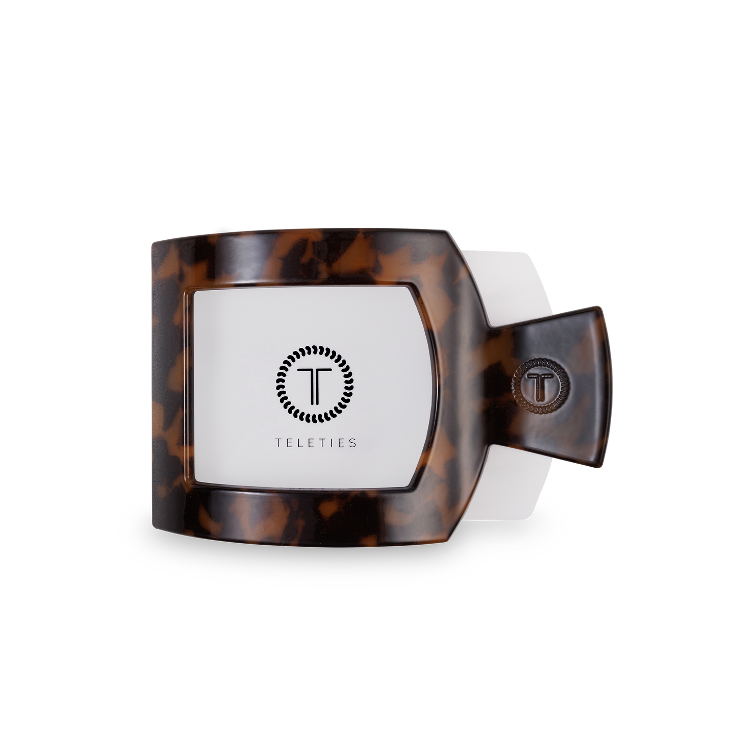 Tortoise Square Flat Hair Clip | Medium