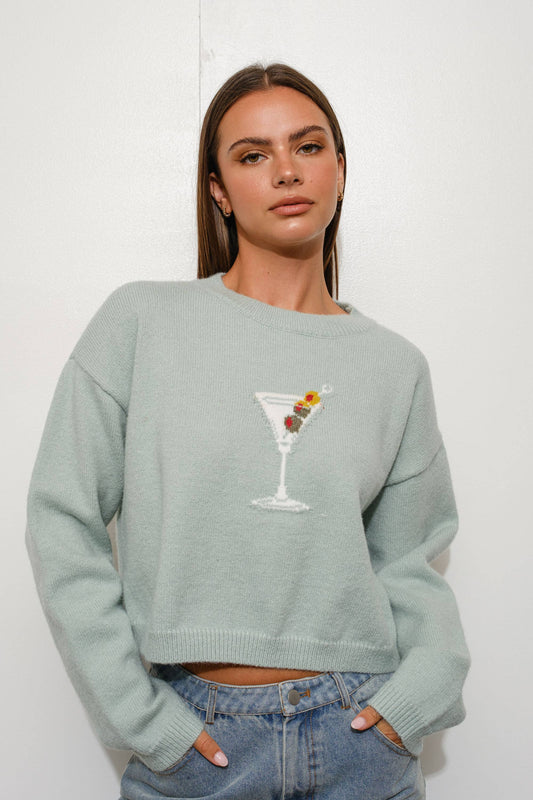 Mandy Martini Sweater (Light Blue)