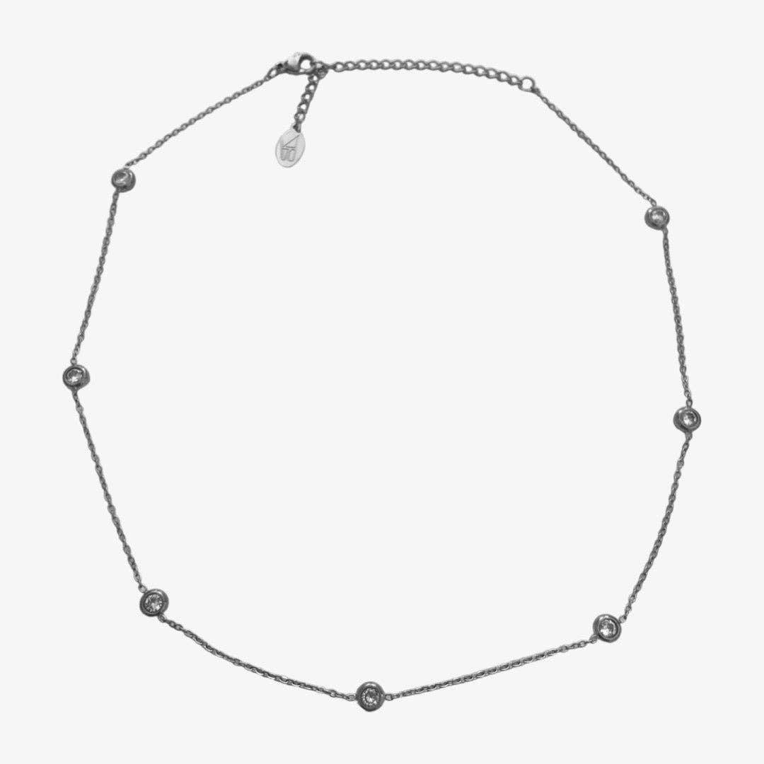 Kai Diamond Necklace- Silver